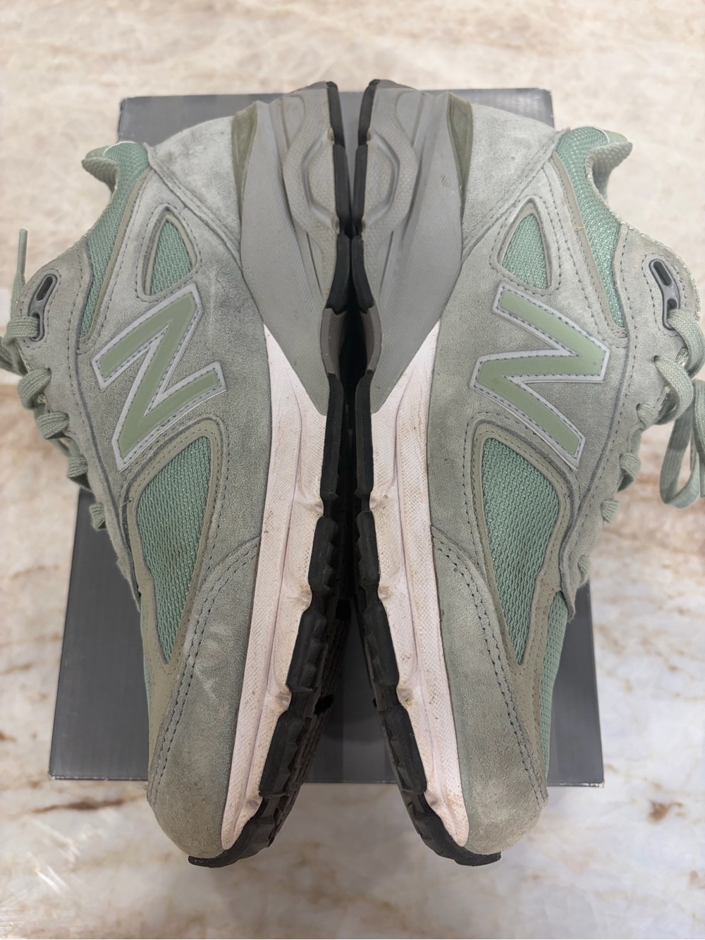New Balance Men’s 990v4 Sneakers “mint” - Picture 2 of 7